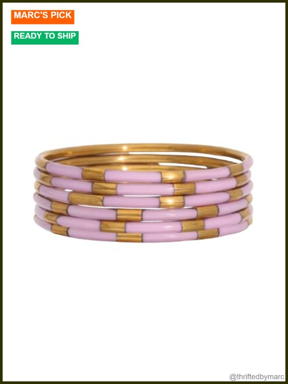 Set of 6 Brass Enamel Bangle Bracelets One Size Stackable